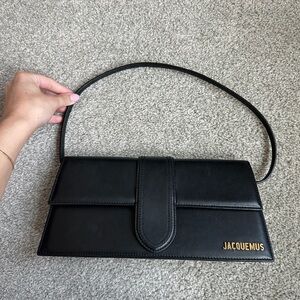 Jacquemus Le Bambino Long Leather Black Bag